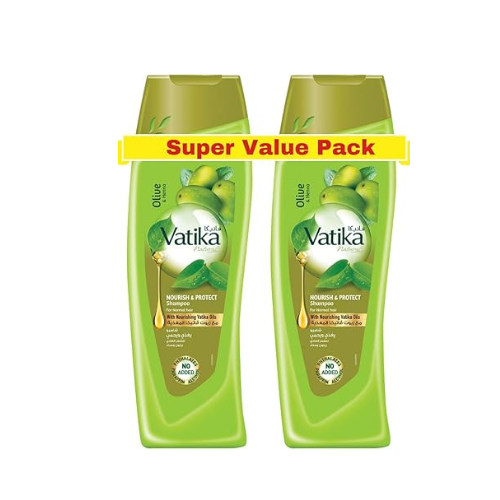 Vatika Naturals Nourish & Protect Shampoo  400 ml | Enriched with Olive & Henna Extracts | For Normal Hair (6set/ctn)