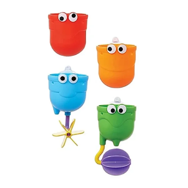 Munchkin Falls Bath Toy - Multicolor Interactive Waterfall Set for Toddlers, 4-Pack, Enhances Motor Skills & Coordination