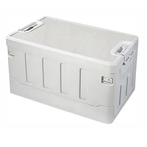 AL ARQAM 60L Foldable Plastic Storage Box with Lid | Heavy Duty Stackable Organizer for Clothes, Toys & Home Storage
