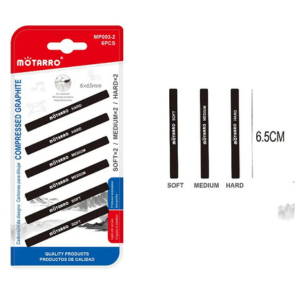 MOTARRO Compressed Graphite MP003-2,  Professional Drawing & Sketching Pencil for Artists, Students & Hobbyists – Soft & Smooth