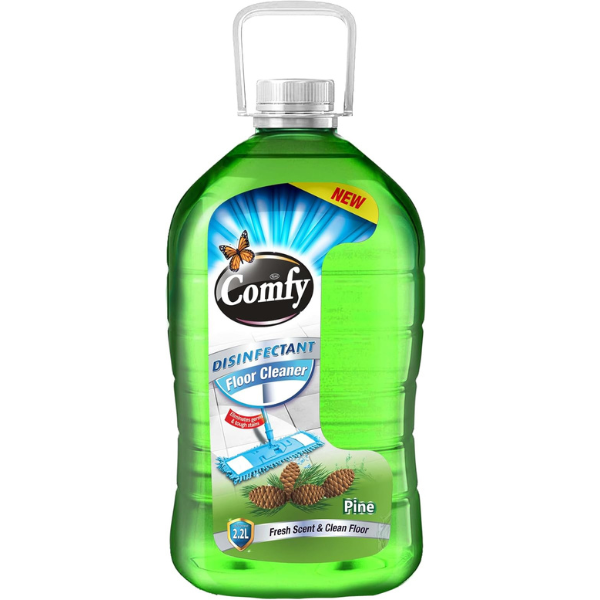 COMFY Floor Cleaner Pine Scent 2.2L (8PCS/CTN) | Powerful Disinfectant & Surface Cleaner | Removes Dirt & Odor | Long-Lasting Freshness for Home & Office Use