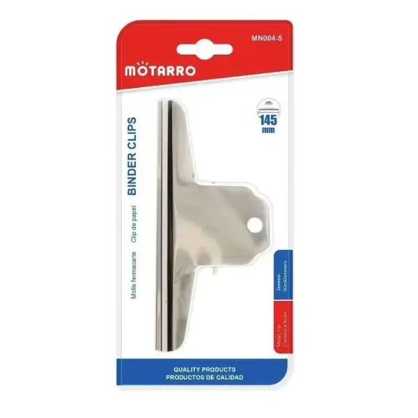 MOTARRO MN004-5 Binder Clip | Heavy Duty Metal Paper Binder Clip | Office, School & Home Use