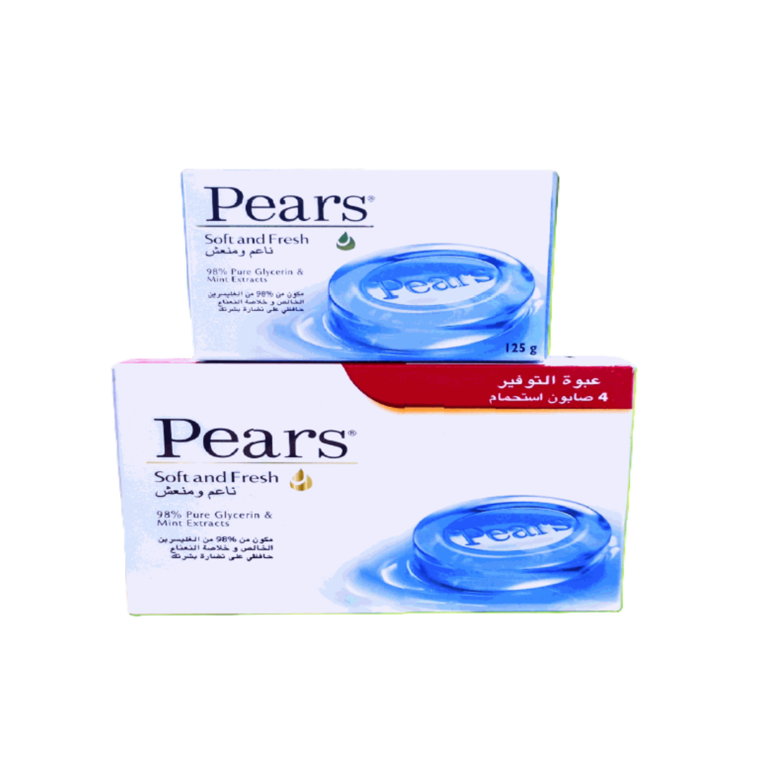 Pears Soft & Fresh Soap Bar with Mint Extracts Blue 125g (48pcs/ctn)