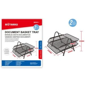 MOTARRO 2-Layer Document Tray MI005-1,  Desktop Paper Organizer for Office, Home & School – File, Letter & Document Storage Rack – Durable & Space-Saving