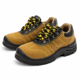 Vaultex SBP Low Ankle Safety Shoes, Non-Metal Toe Protection, Slip & Oil Resistant Work Shoes for Men & Women, Brown
