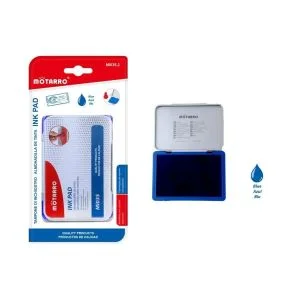 MOTARRO Blue Ink Pad MI035-2, Quick Dry Formula, Protective Metal Case