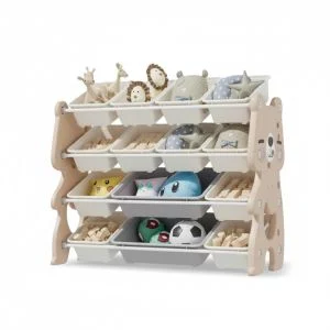 AL ARQAM 4-Layer Kids Toy Storage Organizer with 14 Bins – Perfect for Playrooms, Bedrooms, and Living Rooms