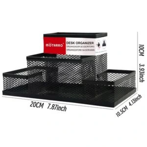 MOTARRO Desk Organizer MI007-4,  Multi-Compartment Desktop Storage Box for Office, Home & School – Pen, Stationery & Accessory Holder – Durable & Space-Saving Desk Organizer