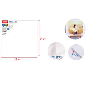 MOTARRO Canvas 18x24cm 280G, 3mm, MP133-2 Thick Premium Stretched Artist Canvas for Acrylic, Oil & Watercolor Painting – Durable & Ready to Use
