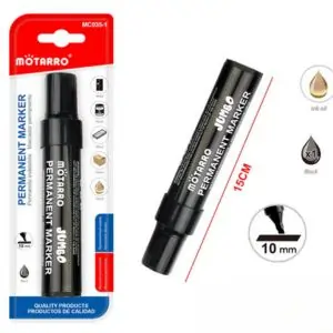 MOTARRO Permanent Marker MC035-1,  Fine Tip, Black Ink, Quick Dry, Waterproof & Fade Resistant – Ideal for Office, School, Home & Industrial Use