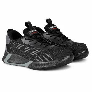 Workland Non-Metal Low Ankle Shoes | Industrial Protective Work Footwear | Heavy Duty Work Shoes – Black/Grey