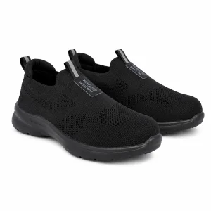 Workland SBP Low Ankle Non-Metal Shoes, Lightweight Slip-On Work Shoes – Black