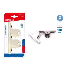 MOTARRO 100mm Binder Clips MN004-3 – Metal Paper Clips for Office, School & Home – Strong Grip, Rust-Resistant, Reusable File Clamps for Document Organization