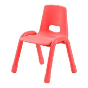 AL ARQAM 28cm Kids Classroom Study Chair with Metal Legs – Perfect for Kindergarten & Nursery Education Rooms, Red