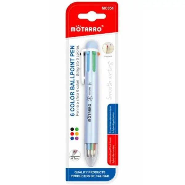 MOTARRO Colour Ball Point Pen MC054– Smooth Writing Ballpoint Pen for Office, School & Home