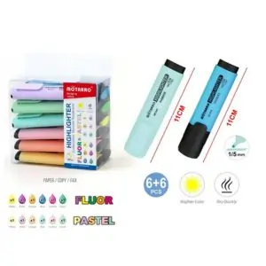 MOTARRO 12PCS Highlighters MC045-16, Vibrant Ink Markers for Notes, Books, and Documents