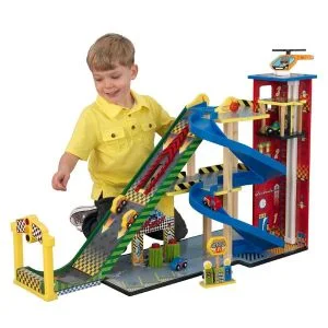 AL ARQAM Mega Ramp Racing Set with 5 Vehicles & Moving Elevator - 80 x 35 x 100cm - Ultimate Toy Race Track for Kids
