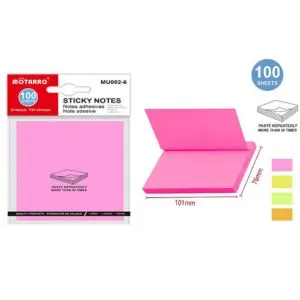 MOTARRO Sticky Notes MU002-6, Pastel Color Self-Adhesive Memo Pads for Office, School & Home – Removable Sticky Note Pads for Quick Reminders, To-Do Lists & Daily Planning