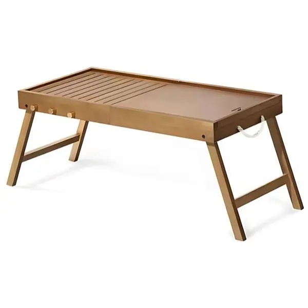 AL ARQAM Folding Wooden Camping Table – Portable Outdoor Picnic Table, Lightweight & Compact for Hiking, Beach, Backyard, RV, and Travel