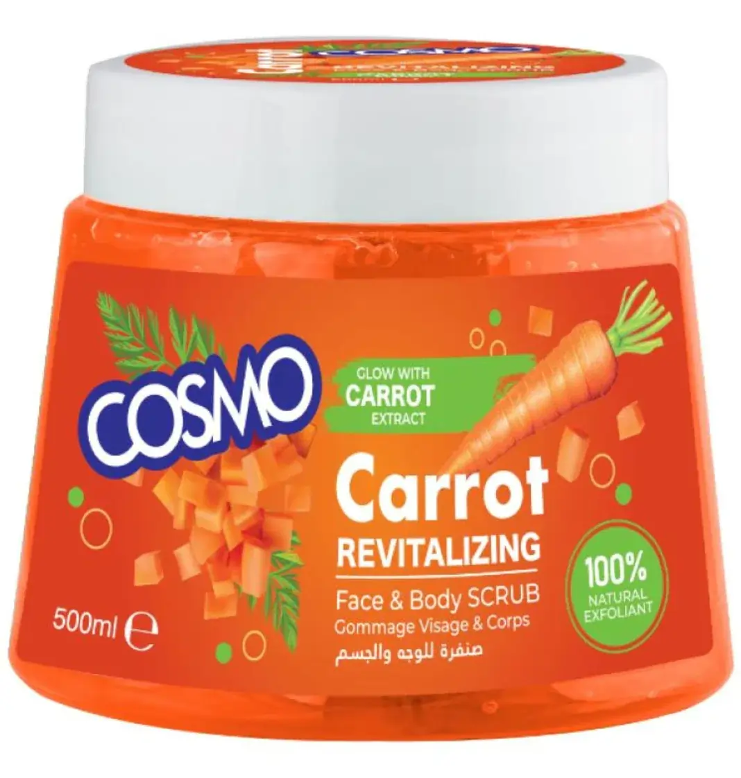 Cosmo Carrot Revitalizing Face & Body Scrub 500ML (24PCS/CTN)