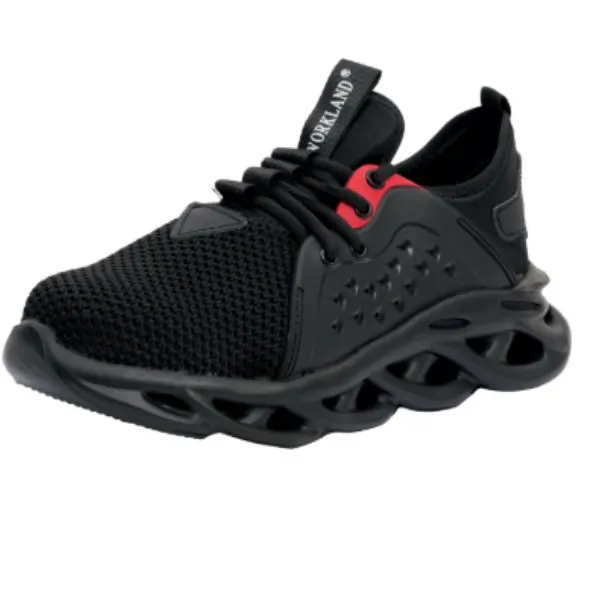Workland Low Ankle Shoes for Men, Steel Toe Protective Work Footwear, Slip-Resistant Industrial Shoes