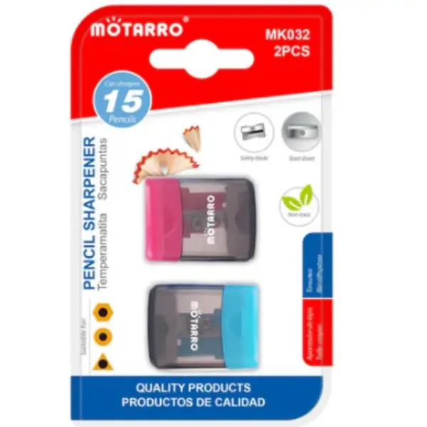MOTARRO MK032 Pencil Sharpener, Compact Manual Sharpener for Kids, Students & Classroom Use