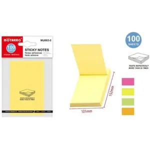 MOTARRO Sticky Notes MU002-3, Pastel Color Self-Adhesive Memo Pads for Office, School & Home – Removable Sticky Note Pads for Quick Reminders, To-Do Lists & Daily Planning