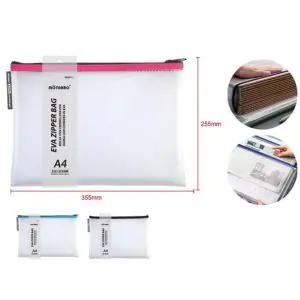 MOTARRO A4 EVA Zipper Bag MQ057-1 – Waterproof Document Organizer Pouch for School, Office & Home Use