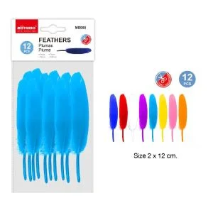 MOTARRO 12PCS Craft Feathers Set ME088 – Natural & Dyed Feathers for DIY Art Projects, School Crafts, Home Décor & Costume Making