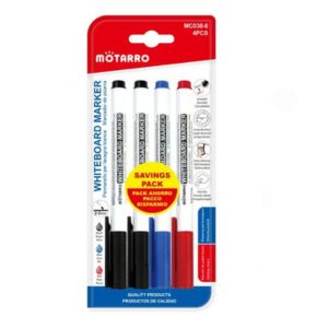 MOTARRO White Board Marker MC038-6 Dry-Erase Marker Set for Office, School & Home – Non-Toxic, Smooth Writing, Easy-Erase Whiteboard Pens