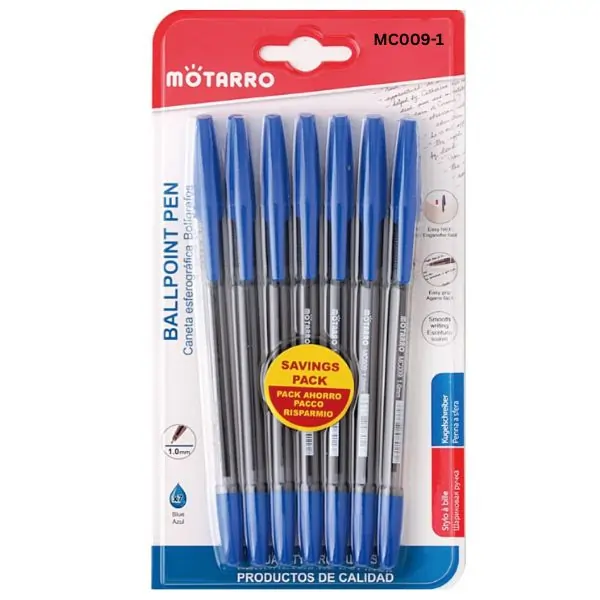 MOTARRO Ball Point Pen MC009-1 | Smooth Flow Blue Ink Pen | Premium Office & School Stationery
