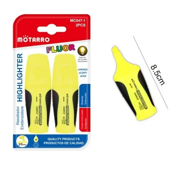 MOTARRO Highlighter Pens MC047-1, Fluorescent Marker Set, Smooth Ink, Quick Dry for Office & School