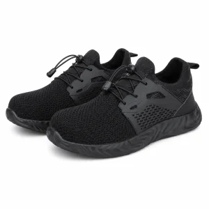 Workland SBP Low Ankle Safety Shoes, Non-Metal, Lightweight Work Shoes, Anti-Slip & Oil Resistant, Black