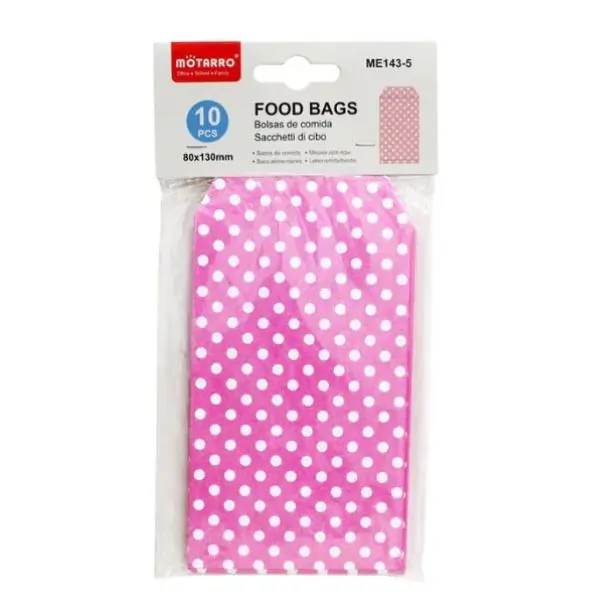 MOTARRO ME143-5 Food Storage Bags, Disposable Plastic Food Bags for Kitchen, Freezer & Grocery Use