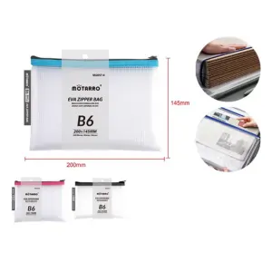 MOTARRO B6 EVA Zipper Bag MQ057-6 – Compact Waterproof Storage Pouch for Notes, Receipts, Cards & Stationery