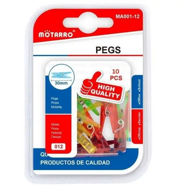MOTARRO Multipurpose Pegs Clips MA001-13, Strong Clothespins for Laundry, Clothes Drying & Home Use