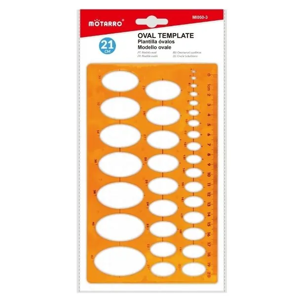MOTARRO Oval Label Template MI050-3, Self Adhesive Printable Oval Labels for Home, Office & School Use