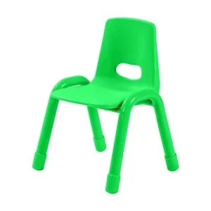AL ARQAM 28cm Kids Classroom Study Chair with Metal Legs – Perfect for Kindergarten & Nursery Education Rooms, Green
