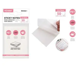 MOTARRO Sticky Notes MU046-1, Colorful Self-Adhesive Memo Pads for Office, School & Home – Removable Note Pads for Quick Reminders, To-Do Lists & Organization
