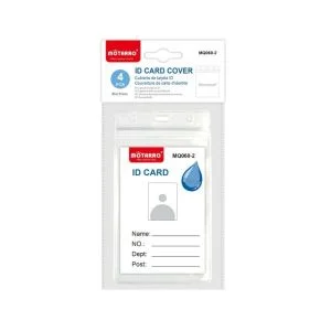 MOTARRO 4PCS Waterproof ID Card Covers 85×121mm MQ060-2 – Clear, Durable Badge Holders for Work, Events & Travel
