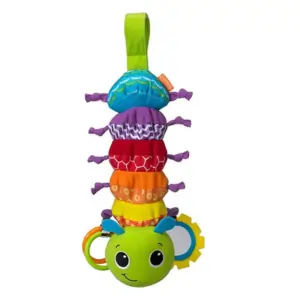 Infantino Musical Bug Rattle - 0+, Multicolor, Hug and Tug, Fun Music and Motion, BPA Free, Enhances Hand-Eye Coordination