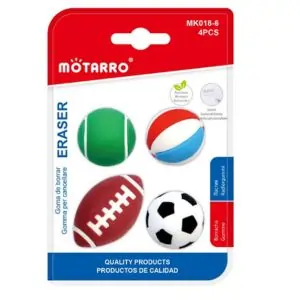 MOTARRO Ball Shape Erasers MK018-6, Fun & Creative Erasers for Kids, School, Art Projects & Classroom Use