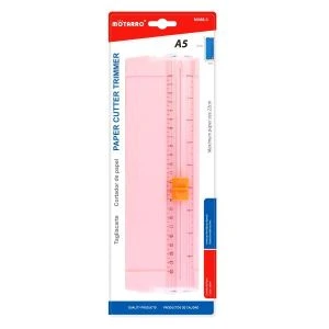 MOTARRO A5 Portable Paper Cutter Trimmer MI088-5 – Precision Cutter for Labels, Photos, Cards, Scrapbooking, and Crafts – Pink