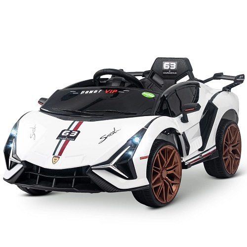 AL ARQAM one button Kids Ride-On Car with One Button Start, Dual Drive, 12V Battery, 380 Motor, Power Display, Music, USB Port, Double Door- Electric Toy Car for Toddlers & Children (Multicolor)