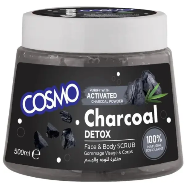 Cosmo Charcoal Detox Face & Body Scrub 500ML (24PCS/CTN)