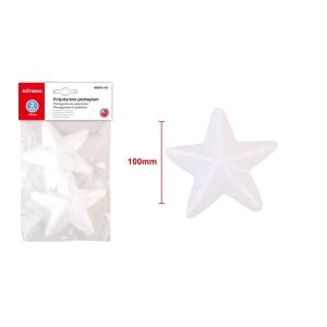MOTARRO Polystyrene Pentagram ME002-100 – Foam Star Shape for DIY Crafts, Holiday Decorations, Art Projects & School Activities
