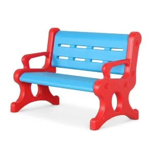 AL ARQAM Children’s Plastic Bench for Kindergarten – Durable Indoor School Furniture, 80x48x60cm – Safe, Comfortable Seating for Kids –  Red & Blue