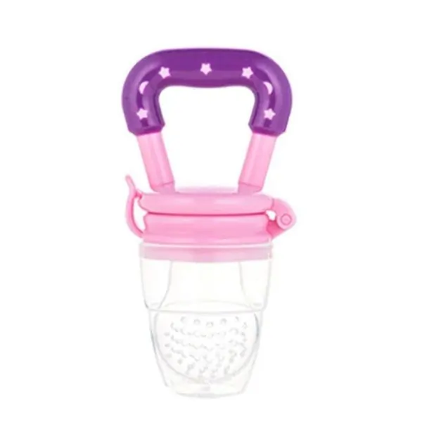 Hercules Bear Silicone Baby Fruit Feeder Pacifier, BPA-Free Infant Food Feeder for Fresh Fruits & Vegetables, Teething Soother for Babies