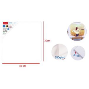 MOTARRO Canvas 30x30cm MP133-7, 280G, 3mm Thick Premium Stretched Artist Canvas for Acrylic, Oil & Watercolor Painting – Durable & Ready to Use