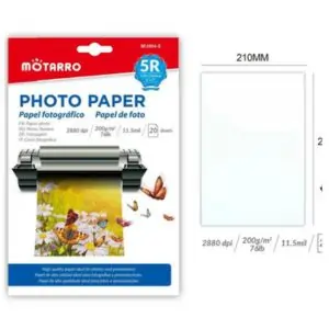 MOTARRO Photo Paper A5 200G MU004-5 – High-Quality Glossy Inkjet Paper for Vivid, Professional Photo Prints – Waterproof & Quick Dry